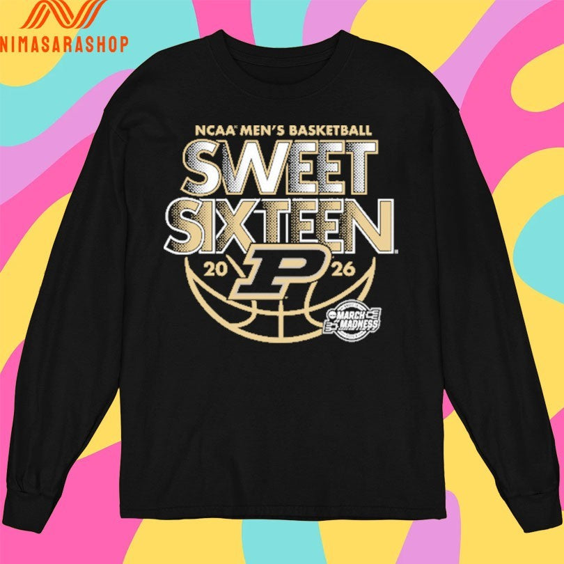 Purdue Boilermakers Ncaa Men’s Basketball Sweet Sixteen 2026 March Madness Shirts
