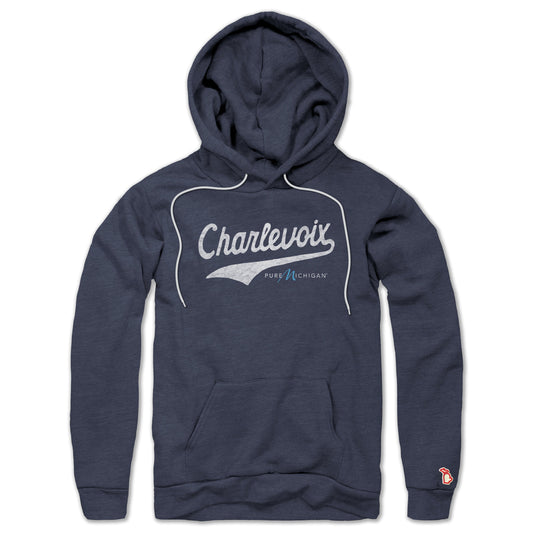 PURE MICHIGAN - CHARLEVOIX SCRIPT ALL SEASON HOODIE (UNISEX)