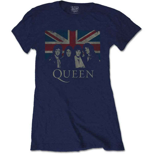 QUEEN Attractive T-Shirt, Vintage Union Jack Style003