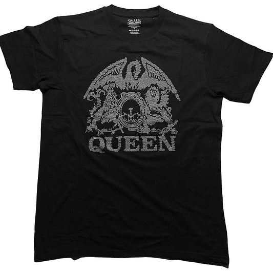 Queen | Official Band T-Shirt | Crest (Diamante)