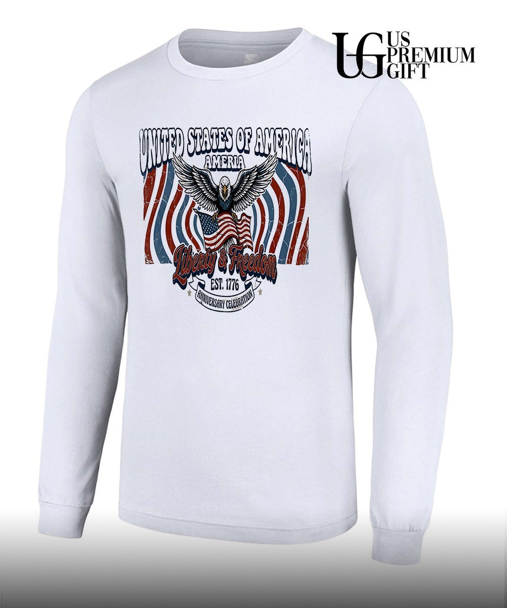 Bald Eagle American Flag United States of America Ameria Liberty & Freedom T-shirt