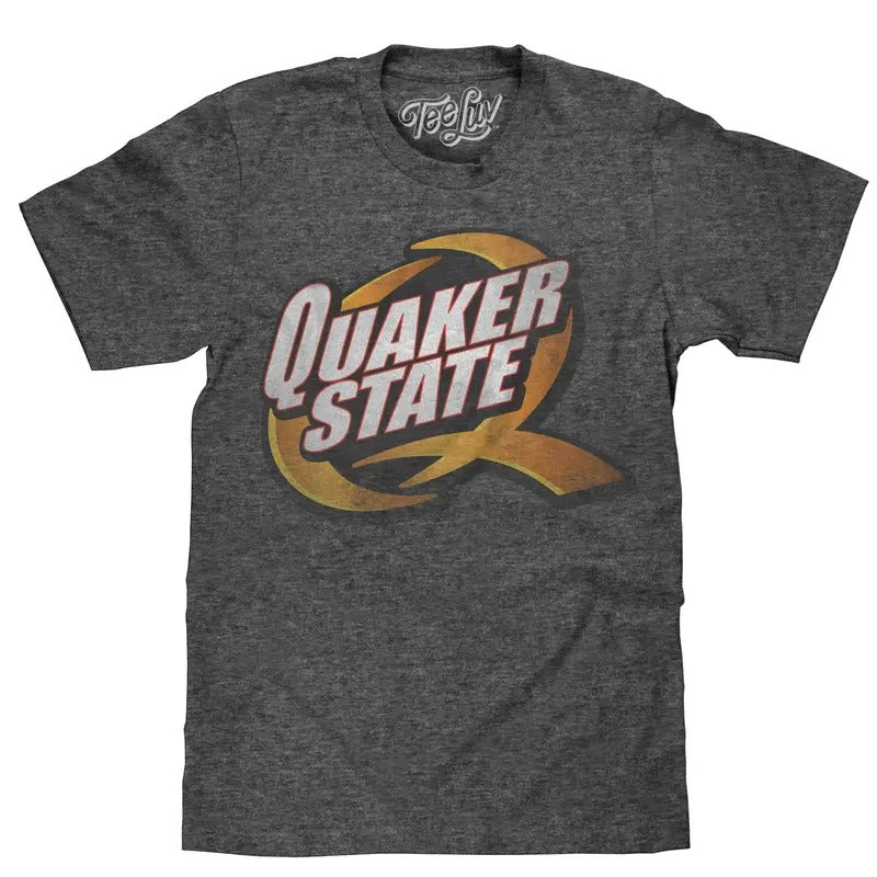 Quaker State Logo T-Shirt - Gray Hoodie, Sweatshirt | UrbanDripWear.com