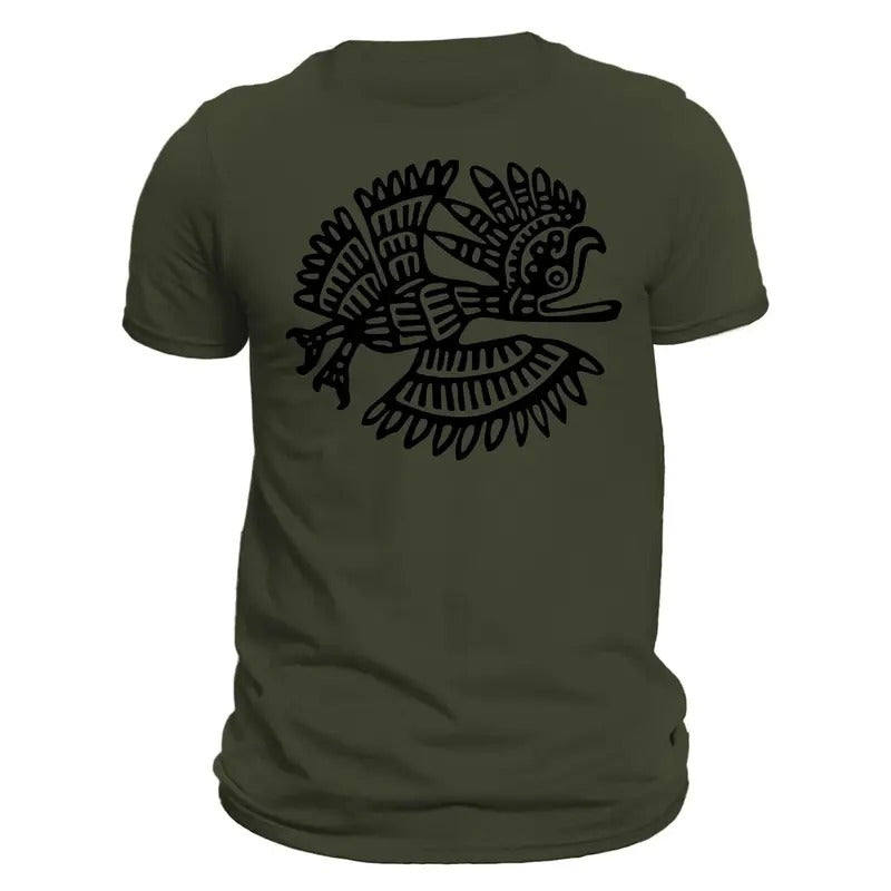 Quetzal Bird Aztec T-Shirt- Playera Con Pajaro Quetzal Azteca Casual Classic Hoodie, Sweatshirt | UrbanDripWear.com