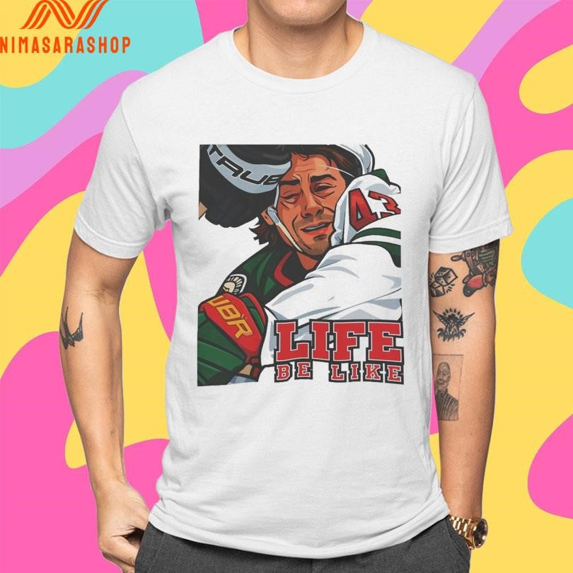 Quinn Hughes Minnesota Wild Life Be Like A Punch In The Face Hockey Graphic Shirts