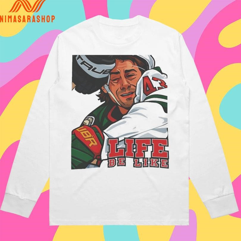 Quinn Hughes Minnesota Wild Life Be Like A Punch In The Face Hockey Graphic Shirts