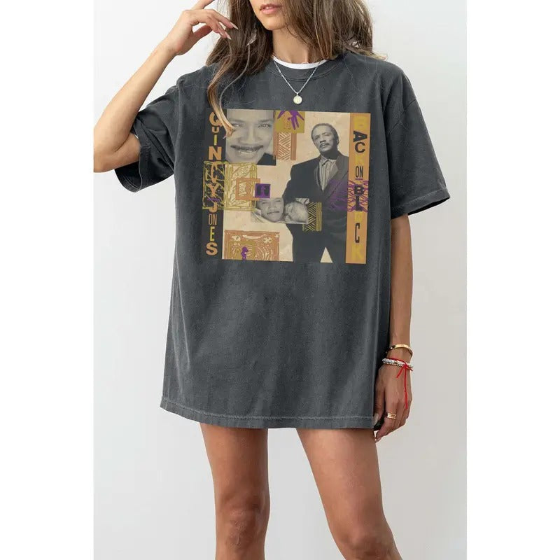 Quncy J0nes Back on the Bl0ck Tee, unisex cotton Shirt Hoodie, Sweatshirt | UrbanDripWear.com
