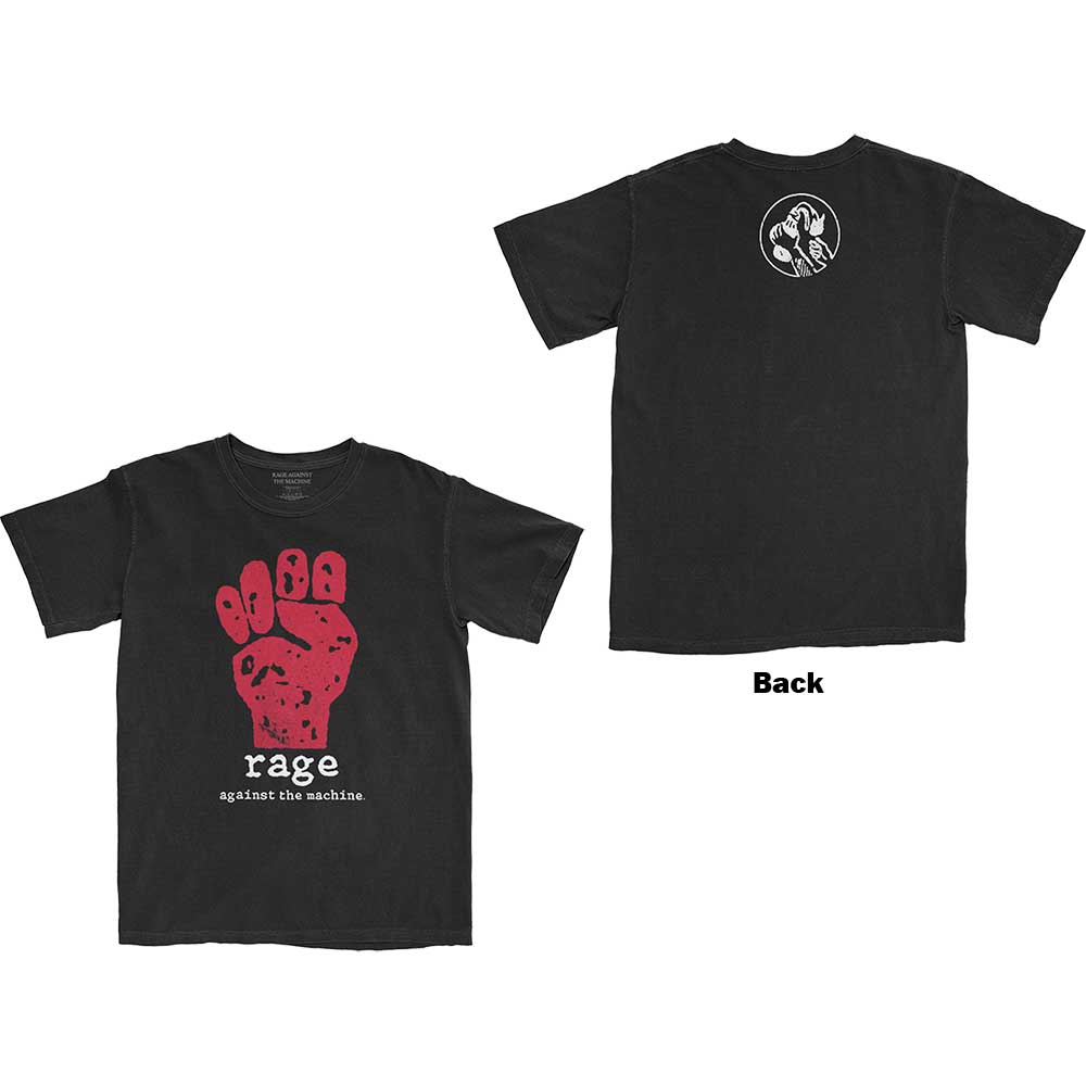 Rage Against The Machine | Official Band T-Shirt | Red Fist (Back Print)