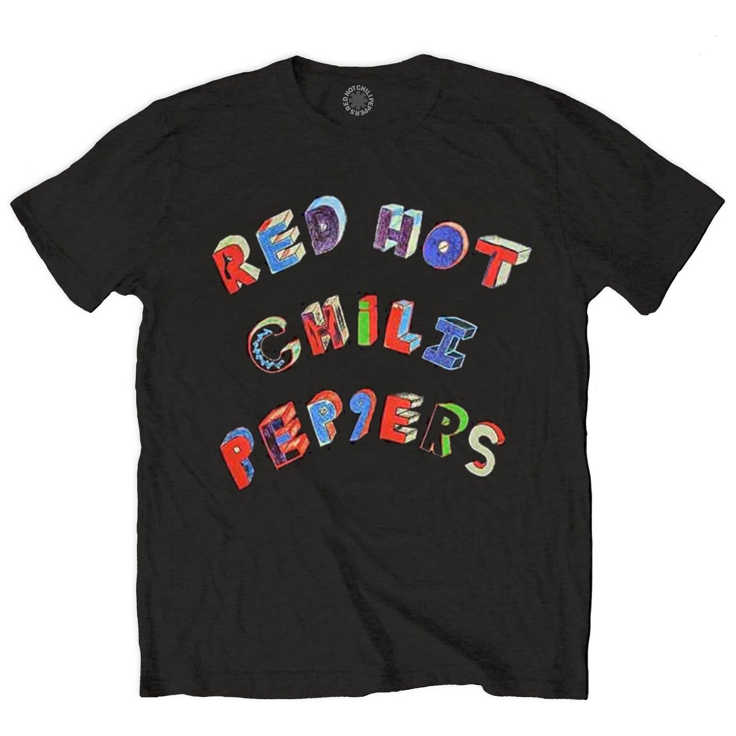 Red Hot Chili Peppers | Official Band T-Shirt | Colourful Letters