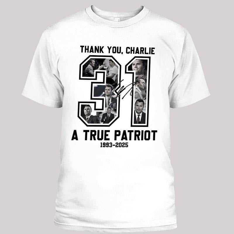 RIP Charlie Kirk Shirt | True Patriot Graphic Tee, Rest In Peace Charlie Kirk, Thank you Charlie Tee Hoodie, Sweatshirt