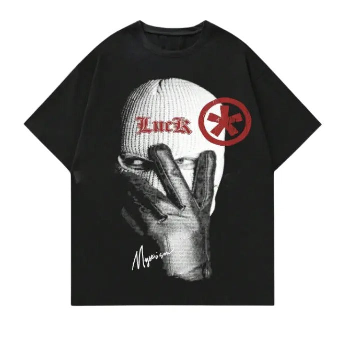 ROMWE Street Life Men's Short Sleeve T-Shirt With Portrait Print, Suitable For Daily Wear In Spring And Summer, School...