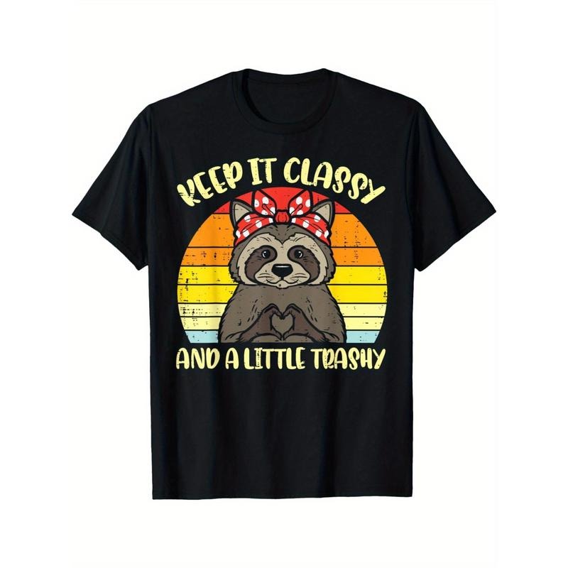 Raccoon Keep It Classy Little Trashy Mom Men's T-Shirt made in usa Hoodie, Sweatshirt | UrbanDripWear.com
