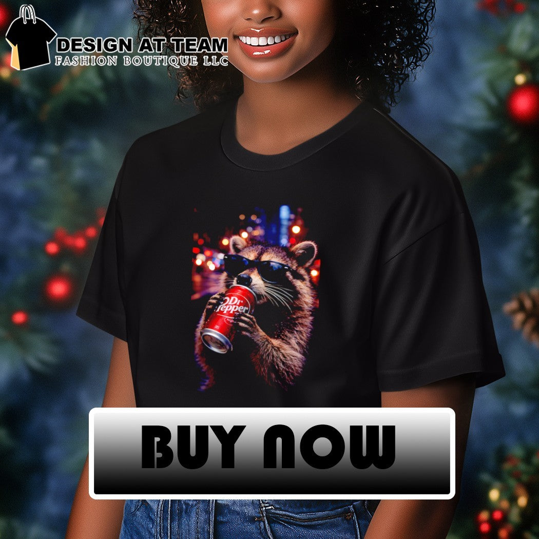 Raccoon drink Dr Pepper meme shirt