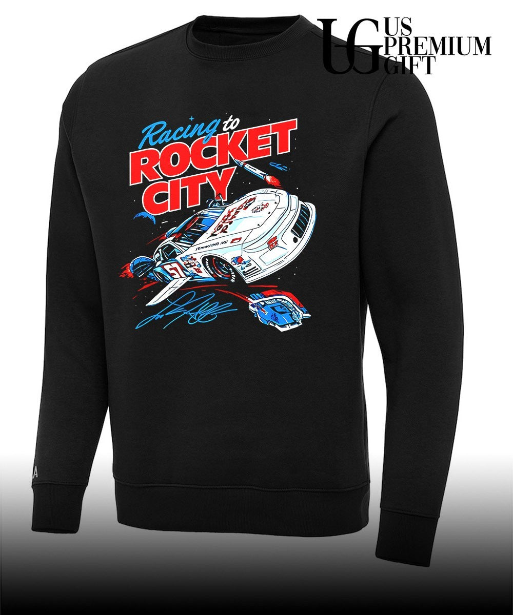Racing to Rocket City 57 Claremont NC NASCAR Stock Car Speedway Motorsport signature shirt