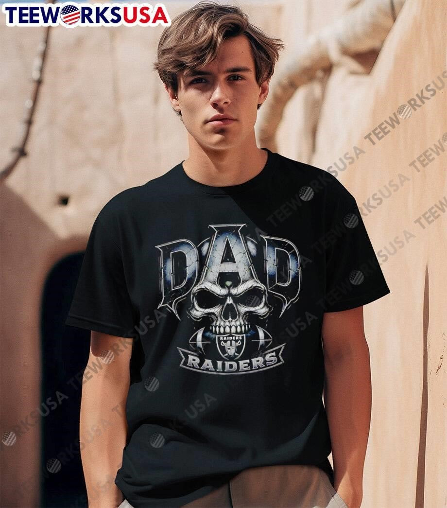 Raiders Fan Apparel Dad Raiders Football T-Shirt