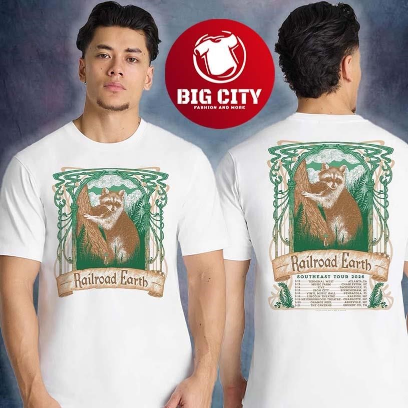 Railroad Earth Southeast Tour 2026 Schedule Two Sided Shirt