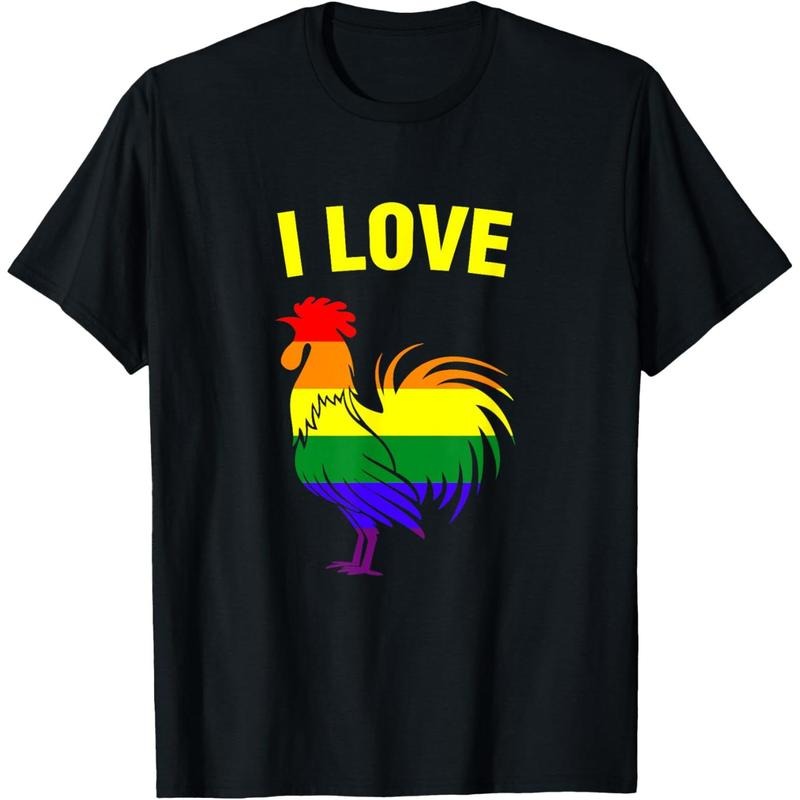 Rainbow Flag  Gay Pride Parade T-Shirt I Love Cock T-Shirt made in usa Hoodie, Sweatshirt | UrbanDripWear.com