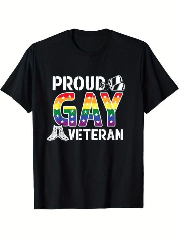 Rainbow Flag And Boots Design T-Shirt For Veterans Summer Streetwear Hoodie, Sweatshirt | UrbanDripWear.com