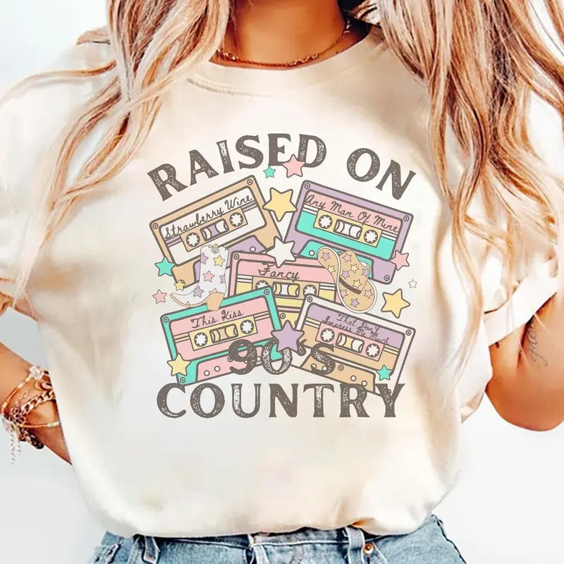 Raised On 90's Country Cowboy Shirt, Sweatshirt, Hoodie | UrbanDripWear.com