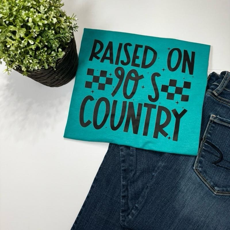 Raised on 90s Country Tshirt - Comfort Womenswear Top for  Summer Hoodie, Sweatshirt | UrbanDripWear.com