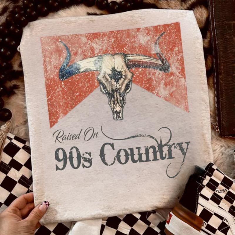 Raised on 90s country shirt, distressed country love gift 90s, country concert outfits, vintage 90s country, western...