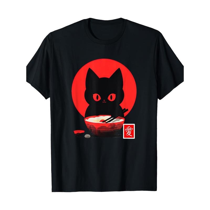 Ramen Cat 100% cottont Shirt Made in USA Hoodie, Sweatshirt | UrbanDripWear.com