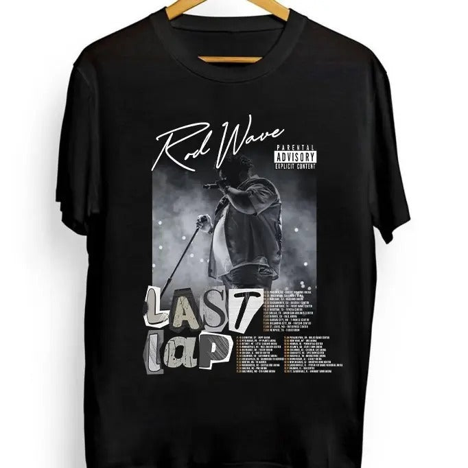Rapper R0d Wavve Signature Last Lap Tour T-shirt Cotton Shortsleeve Gift Fan Hip Hop Music - Classic Cotton Fabric Menswear