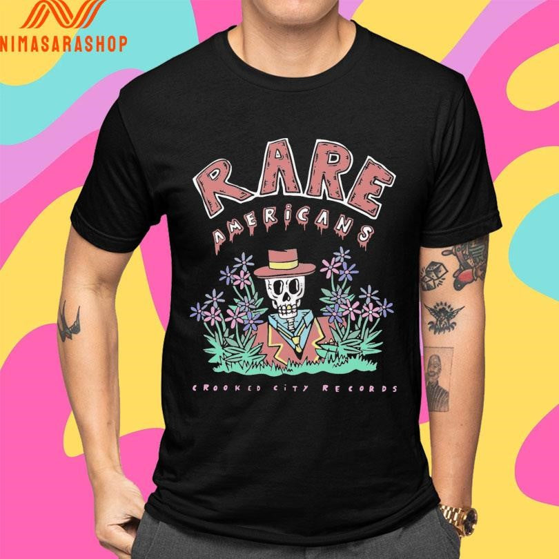 Rare Americans Crooked City Records Skeleton Shirts