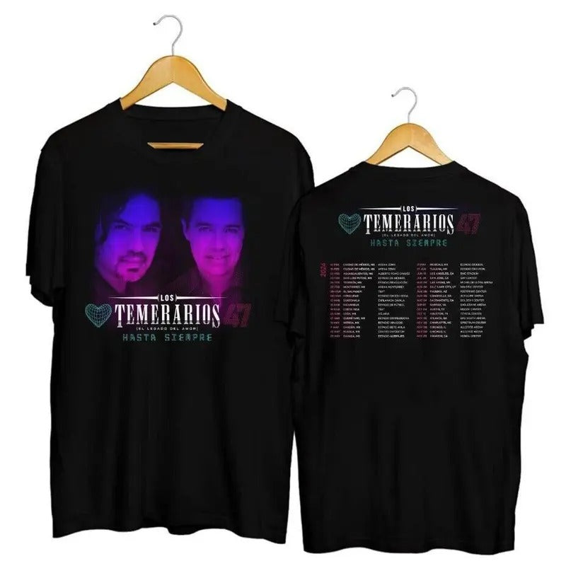 Rare Los Temerarios Band Tour Shirt Double Side Gift For Fans Shirt Hoodie, Sweatshirt | UrbanDripWear.com