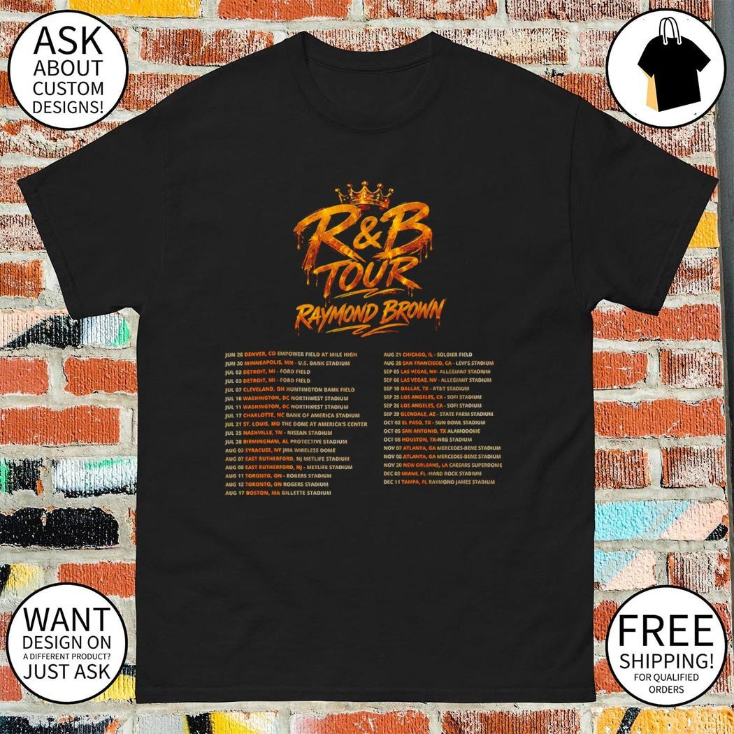 Raymond Brown Usher Chris Brown King R and B Tour 2026 shirt