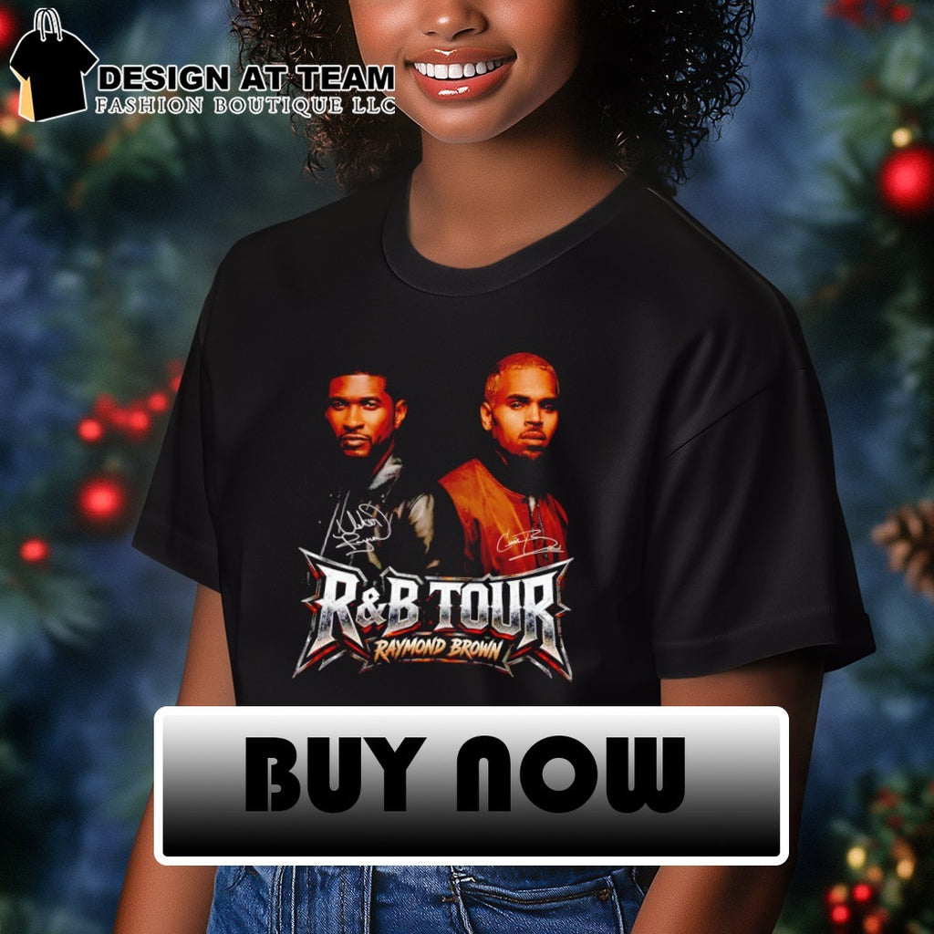 Raymond Brown Usher Chris Brown R and B Tour 2026 signatures shirt