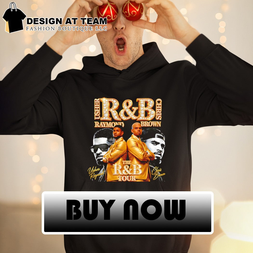 Raymond Brown Usher and Chris Brown R and B Music Concert diamond shirt