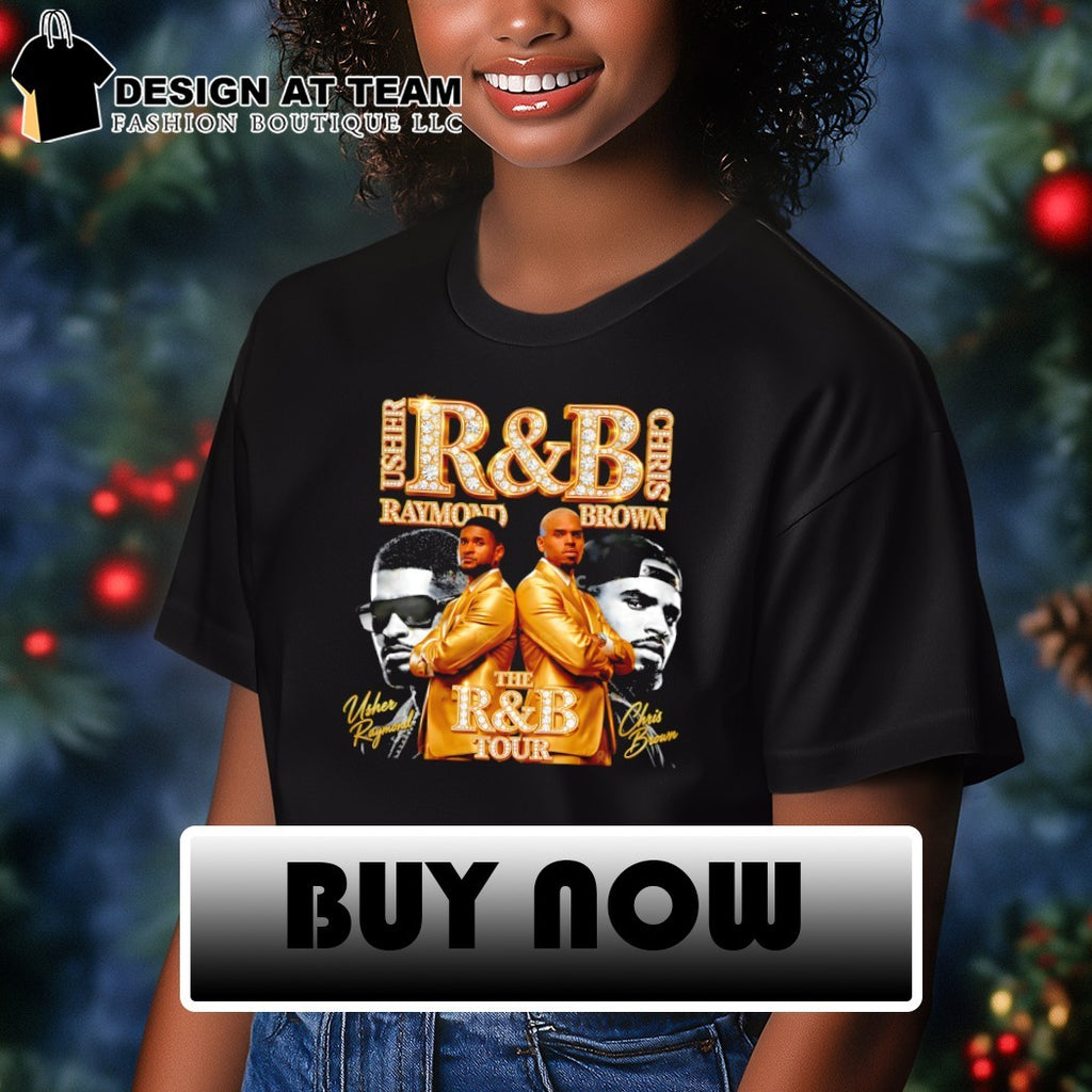 Raymond Brown Usher and Chris Brown R and B Music Concert diamond shirt