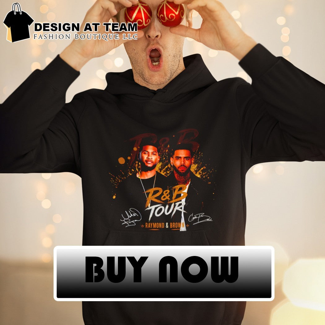 Raymond and Brown Usher Chris Brown signatures shirt