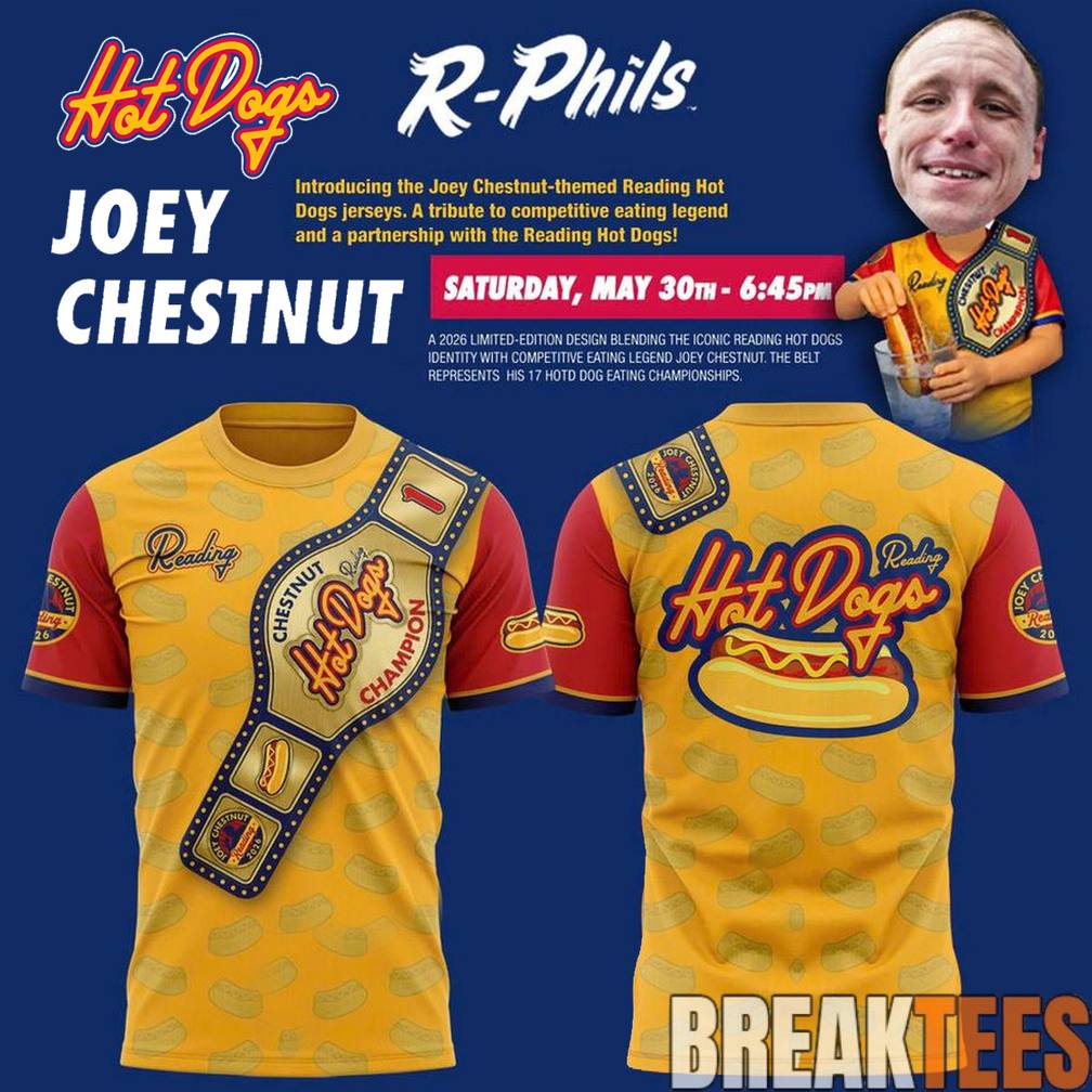 Reading Fightin Phils 2026 Hot Dogs Joey Chestnut Night Shirt