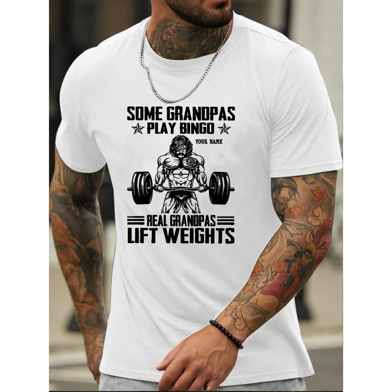 Real Grandpas Lift Weights" Men's Cotton T-Shirt