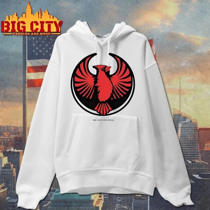 Rebel Northern cardinal alliance heavyweight red logo shirt