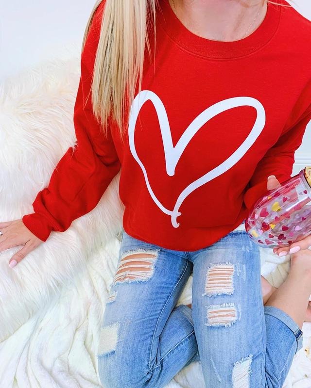 Red Heart Sweatshirt T-Shirts, Hoodie | UrbanDripWear.com