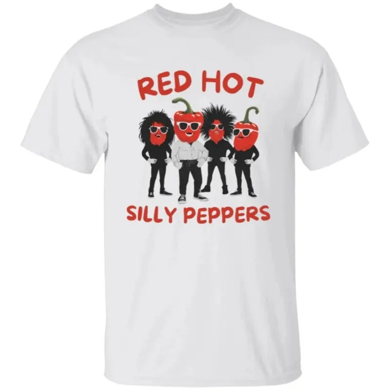 Red Hot Silly Peppers, Unisex T Shirt, RHCP Shirt, Funny Band Shirts, Band Tees, Band T-Shirts, Funny Meme Shirt Hoodie,...