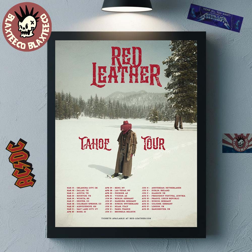 Red Leather Tahoe Tour 2026 Schedule Dates Home Decor Poster Canvas