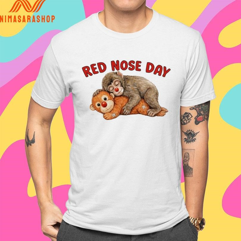 Red Nose Day Punch Monkey Viral 2026 Shirts
