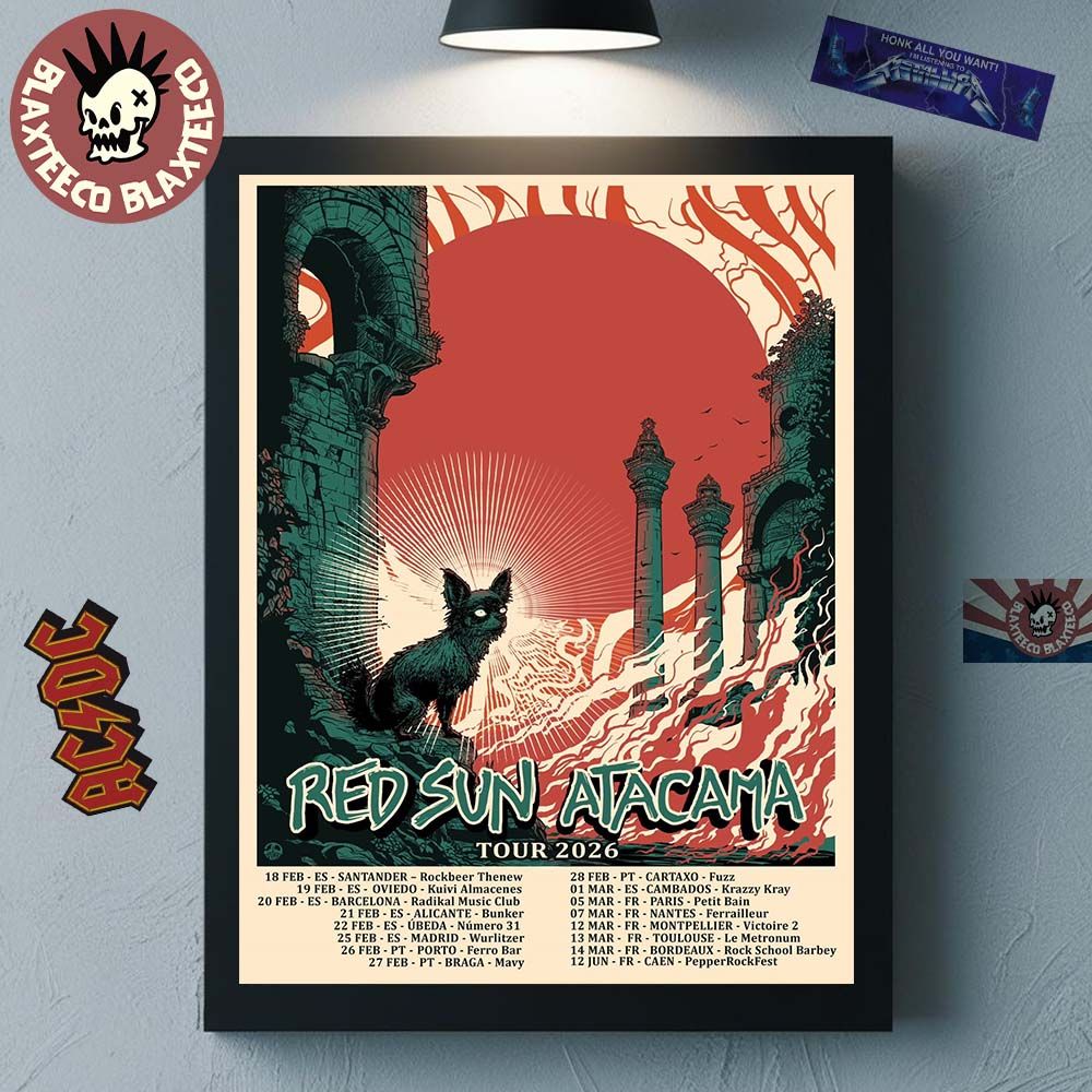 Red Sun Atacama Tour 2026 Europe Schedule Dates Home Decor Poster Canvas