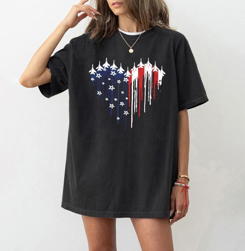 Red White Blue Air Force Flyover Shirt, 4th Of July Red Wine Blue Shirt, Independence Day, American Flag Shirt Hoodie,...