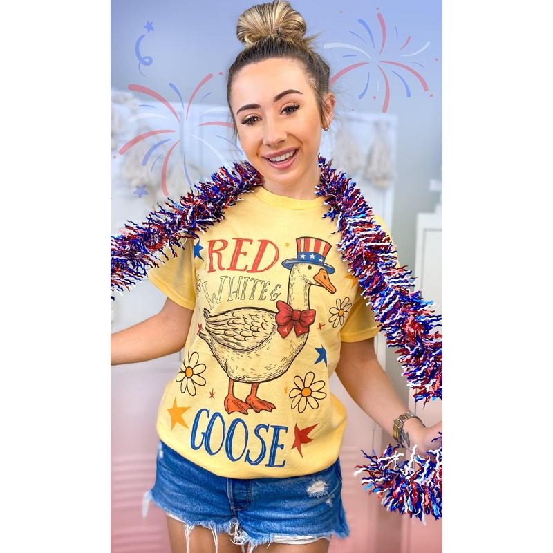 Red White and Goose Americana Graphic T-Shirt Hoodie, Sweatshirt | UrbanDripWear.com