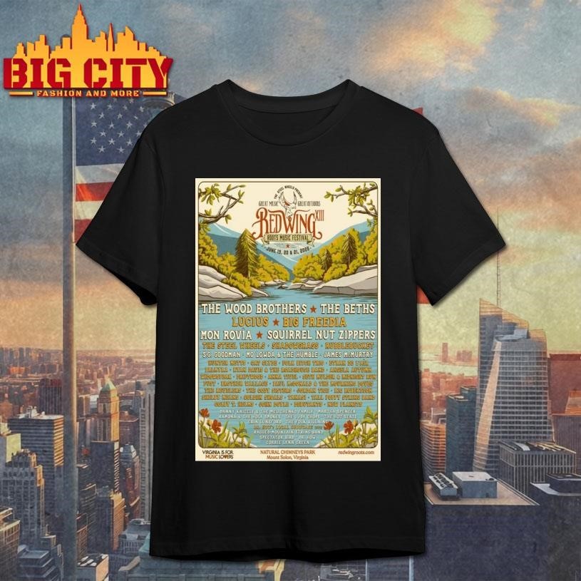 Red Wing Roots Music Festival June 19-21 2026 Tour Poster Shirt