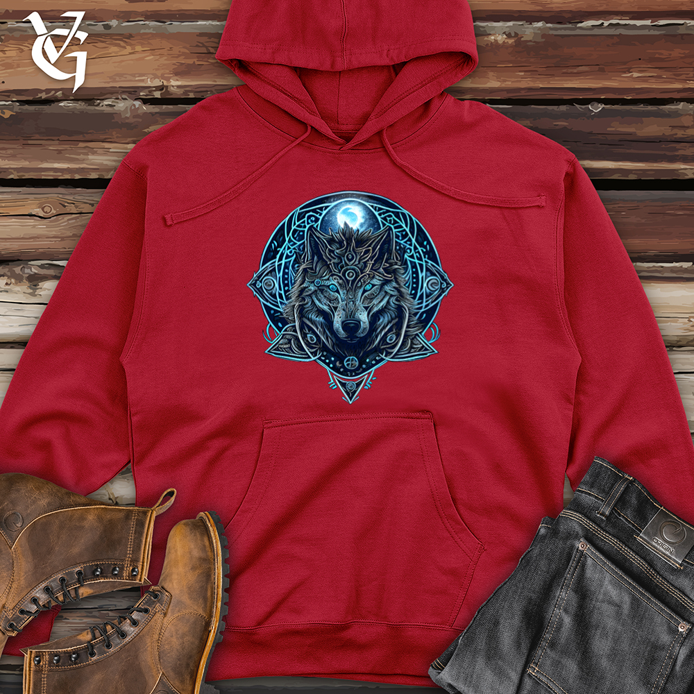 Celtic Fenrir Wolf Midweight Hooded Sweatshirt