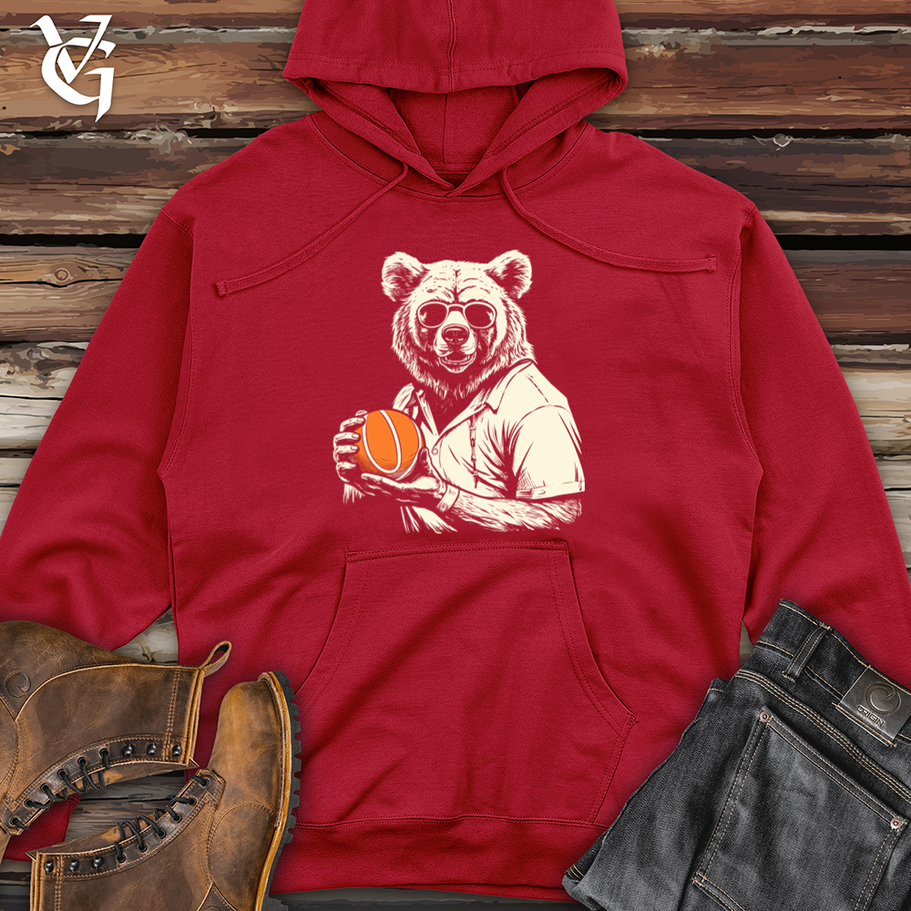 Vintage Aviator Bear Midweight Hooded Sweatshirt