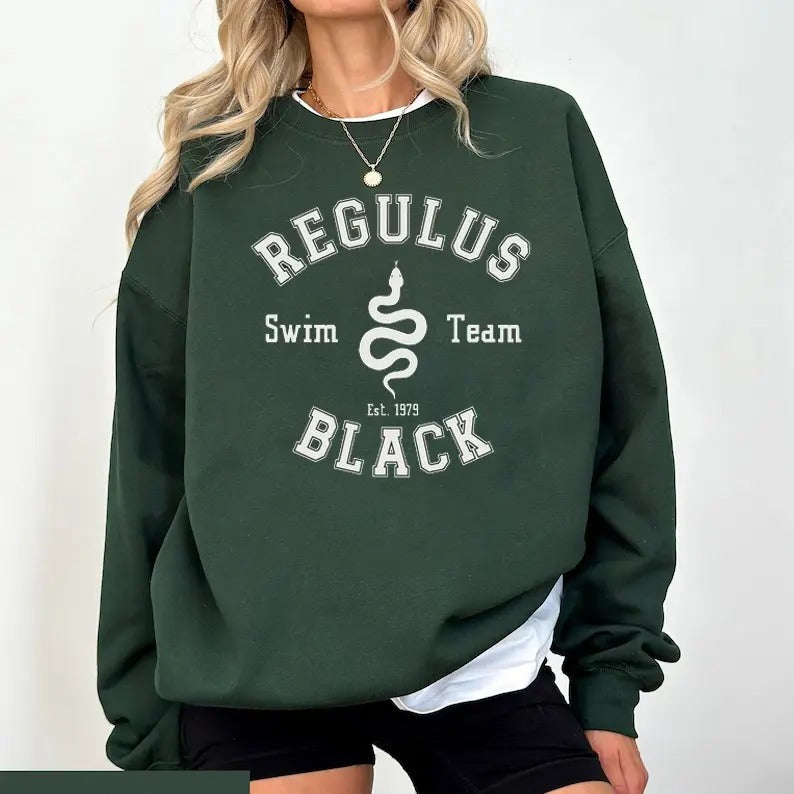 Regulus Swim Team Marauders Sweatshirt, Harry Fandom Unisex Sweatshirt, Marauders Era Sweatshirt, Wizard Book Gift...