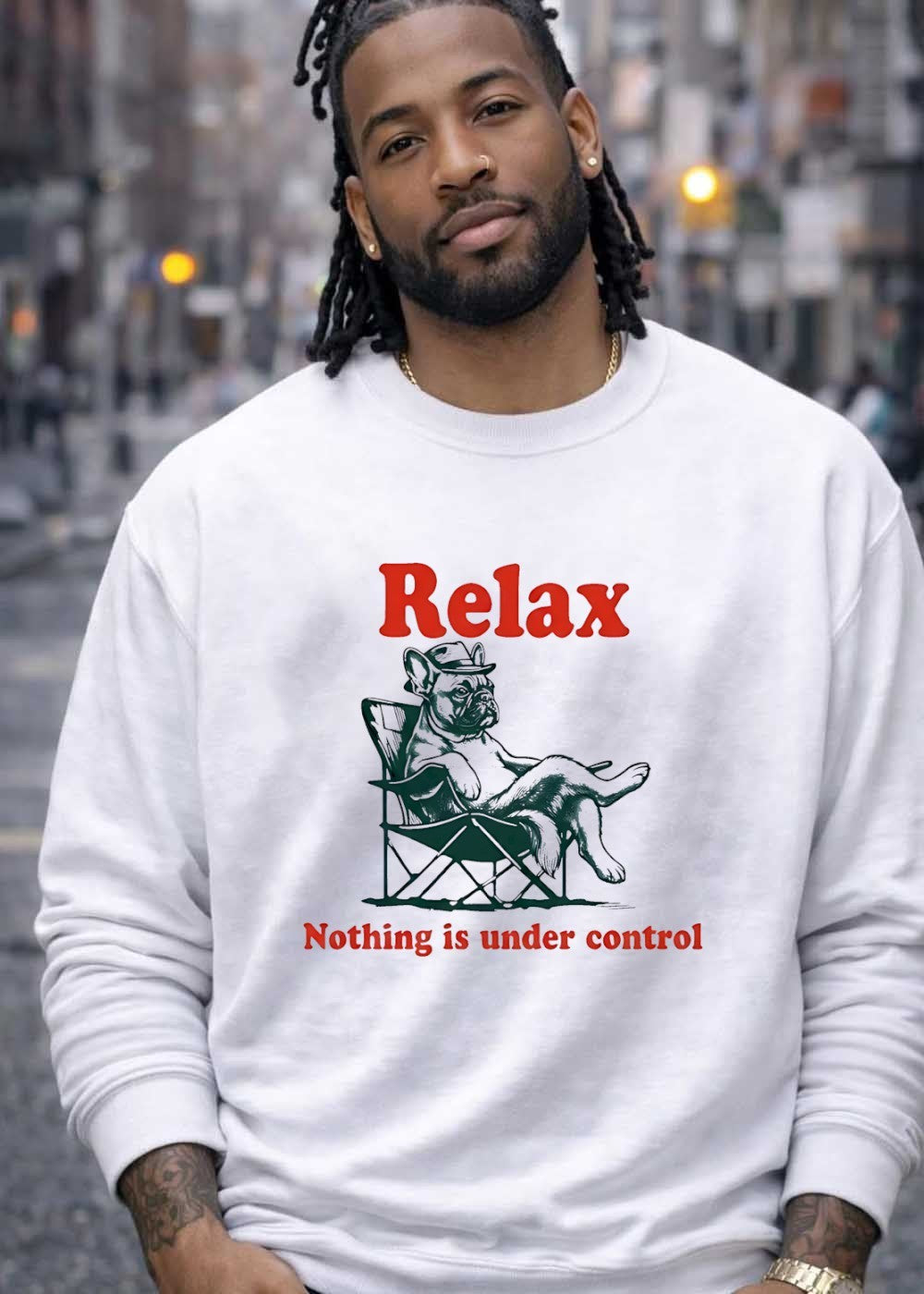Relax Nothing is Under Control French Bulldog T-Shirt