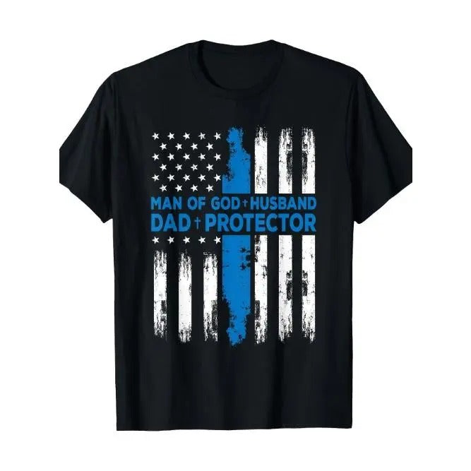 Religious Man Of God Husband Dad Protector T-Shirt - Made in USA Hoodie, Sweatshirt | UrbanDripWear.com