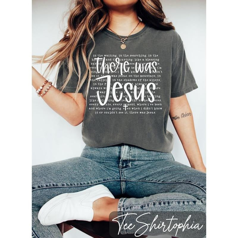 Religious Shirt, There was Jesus Shirt, Christian Shirt, Bible Verse Shirt, Faith Shirt, Womens Christian Tee T43 Hoodie,...